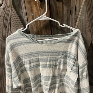 Striped Blue and White Top